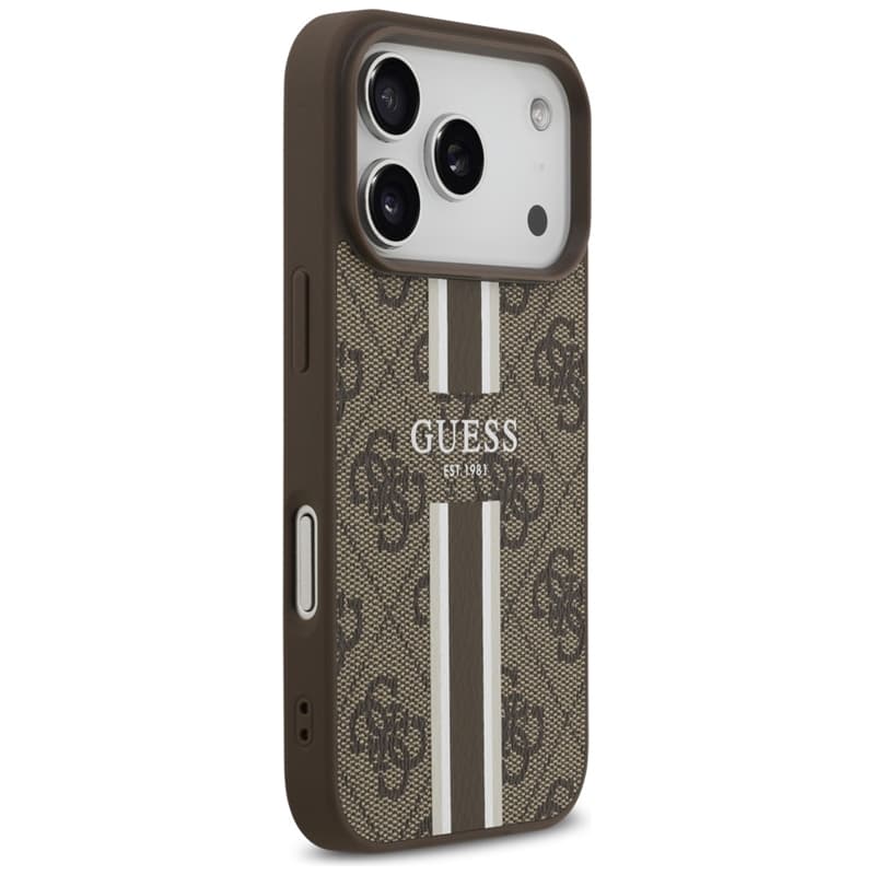 Guess 4G Printed Stripes MagSafe - Case iPhone 17 Pro (brown) 4