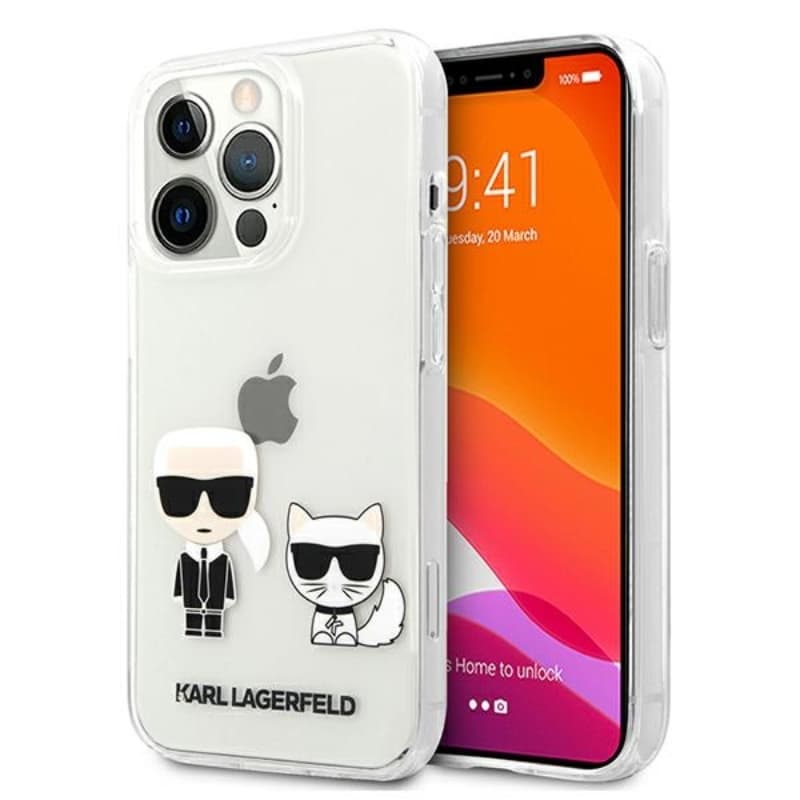 Karl Lagerfeld Ikonik & Choupette - Case for iPhone 13 Pro Max (Transparent) 1