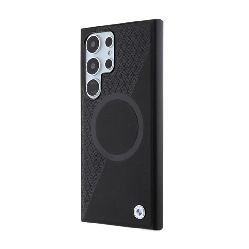 BMW Leather Half Textured & Circle MagSafe - Case for Samsung Galaxy S24 Ultra (black) 2