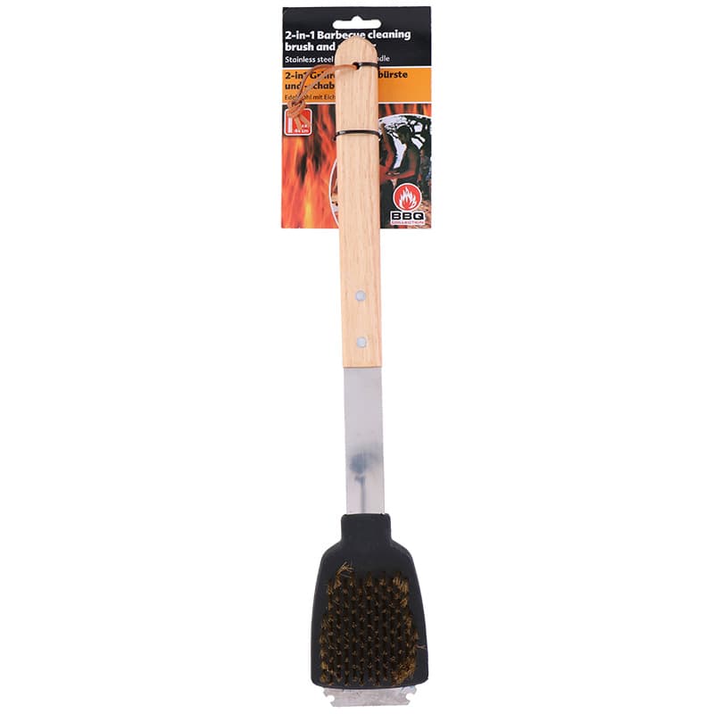 BBQ - grill cleaning brush 2 in 1 brush plus scraper 1