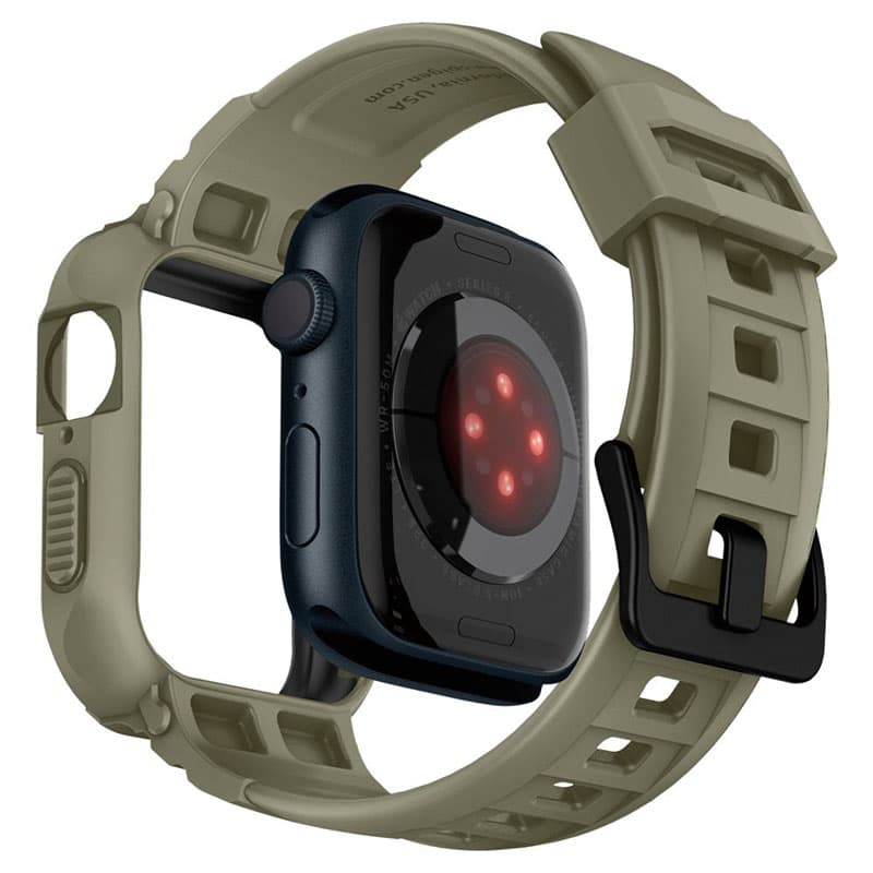 Spigen Rugged Armor Pro - Strap + case for Apple Wath 44/45 mm (Vintage Khaki) 3