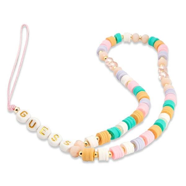 Guess Phone Strap Beads Heishi Flower Pink 1