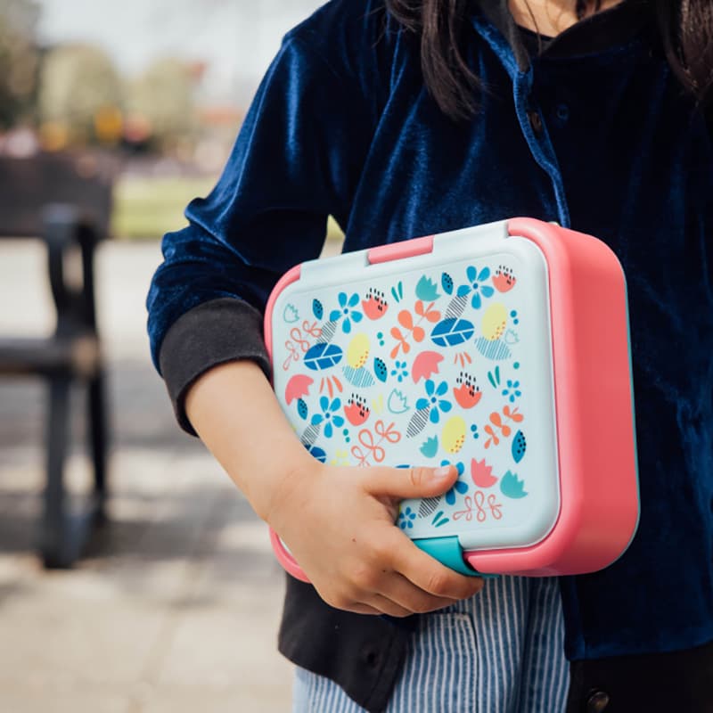 Quokka Twist Kids - Double-Walled Food Container/Lunchbox (Flowers) 2