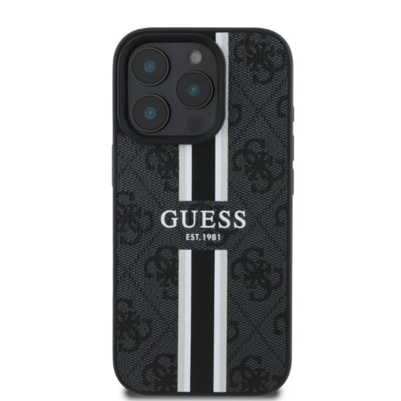 Guess 4G Printed Stripes MagSafe - Case for iPhone 16 Pro (black) 3