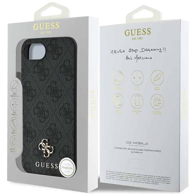 Guess 4G Small 4G and Classic MagSafe - Case for iPhone 16e (black) 8