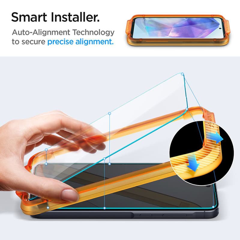 Spigen Alm Glas.TR 2-Pack - Tempered glass for Samsung Galaxy A55 5G (Transparent) 6