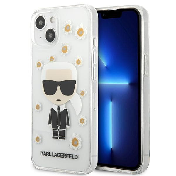 Karl Lagerfeld Iconic Karl Flower - Case for iPhone 13 Mini (Clear) 1