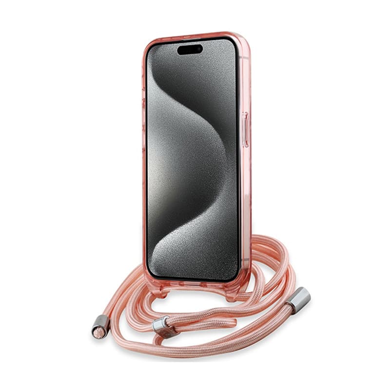 Karl Lagerfeld IML Crossbody Monogram Karl & Choupette Head MagSafe - Case for iPhone 15 / 14 / 13 (Pink) 4