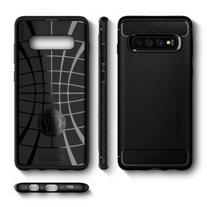 Spigen Rugged Armor - Case for Samsung Galaxy S10 (Black) 8