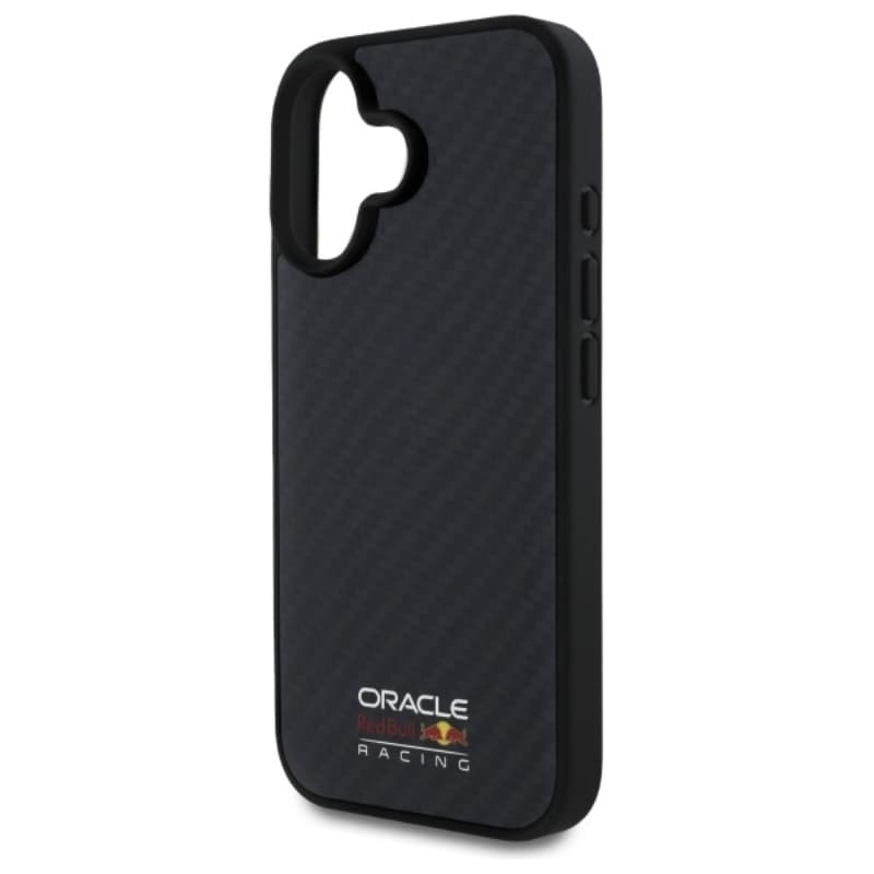Red Bull Carbon Fiber Shiny Logo MagSafe - iPhone 16 Case (Black) 6