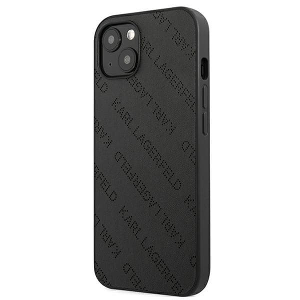 Karl Lagerfeld Perforated Allover - Cover for iPhone 13 mini (Black) 2