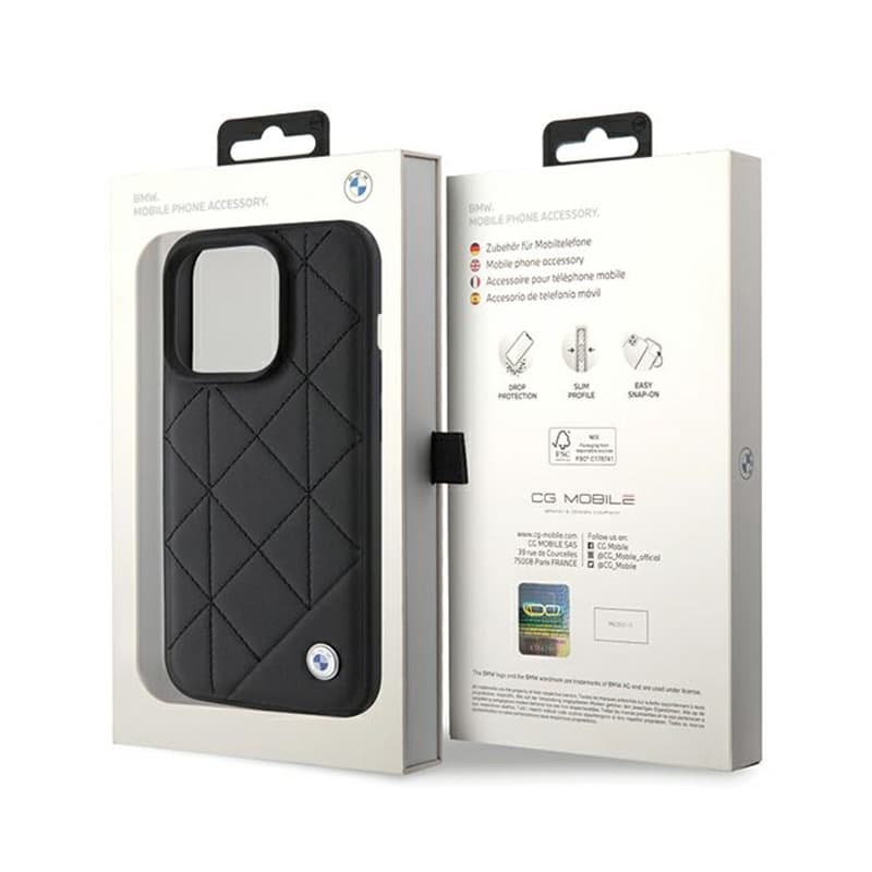 BMW Leather Quilted - Case for iPhone 15 Pro Max (Black) 8