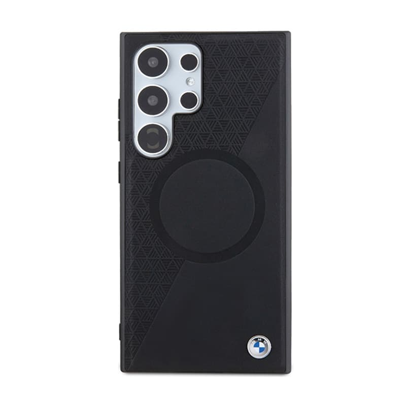 BMW Leather Half Textured & Circle MagSafe - Case for Samsung Galaxy S24 Ultra (black) 3
