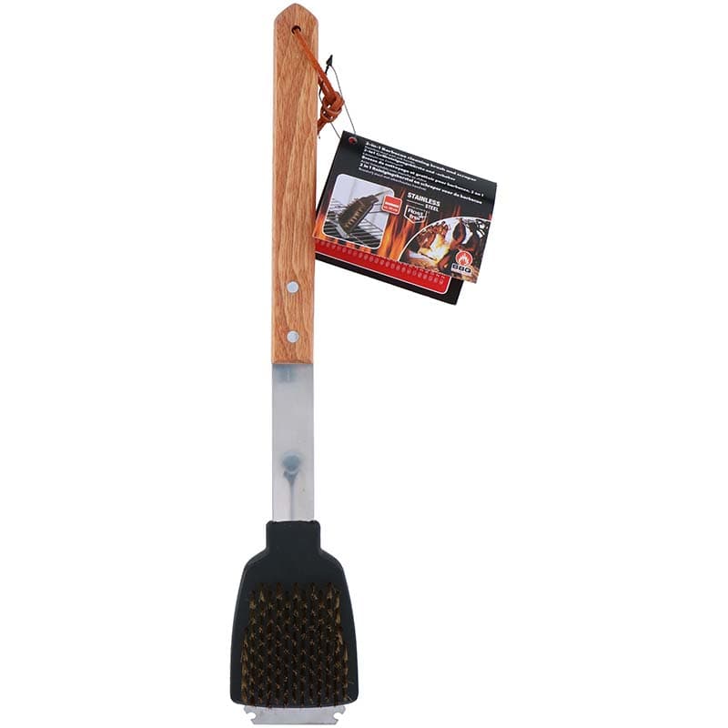 BBQ - grill cleaning brush 2 in 1 brush plus scraper 2