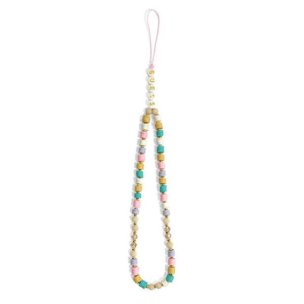 Guess Phone Strap Beads Heishi Flower Pink 2