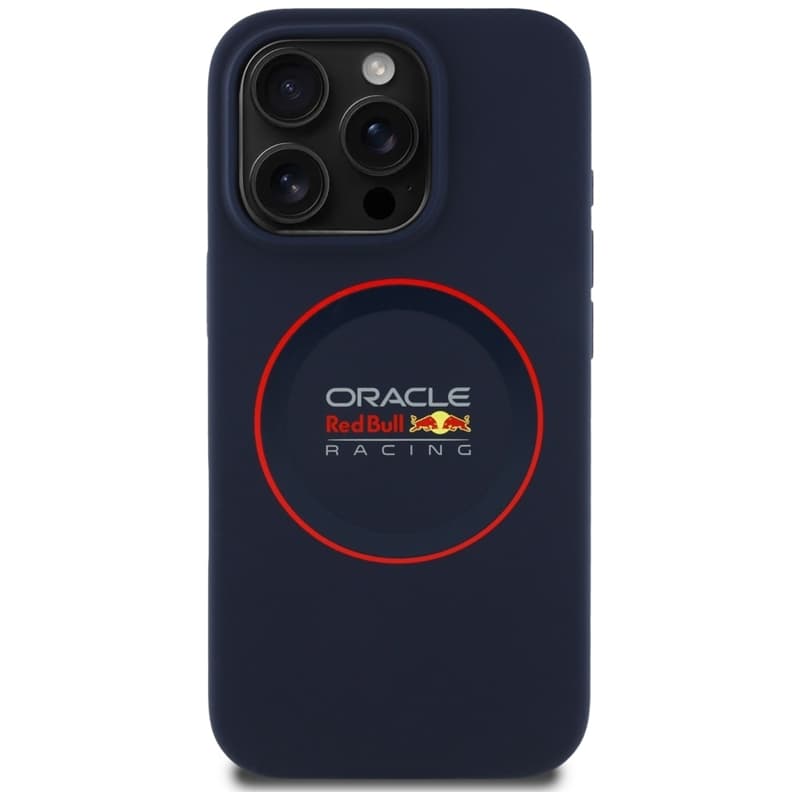 Red Bull Silicone Red Ring MagSafe - iPhone 16 Pro Max Case (Navy Blue) 3