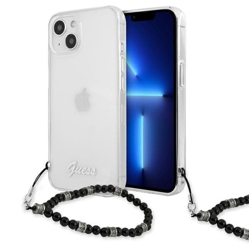Guess Black Pearl Strap - Case iPhone 13 Mini (Clear)