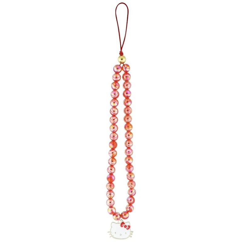 Hello Kitty Pearls Kitty Head - Phone Charm (Red) 1