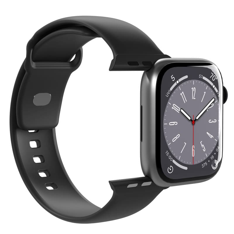 PURO ICON - Elastic strap for Apple Watch 38/40/41/42 mm (S/M & M/L) (Black) 3