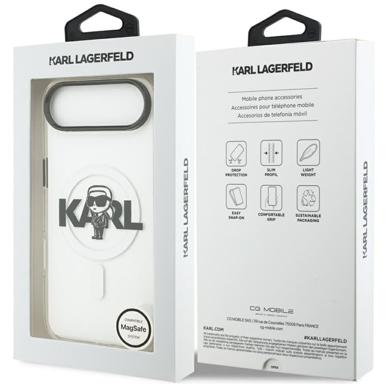 Karl Lagerfeld IML Karl Sketch Logo MagSafe - Case iPhone Air (transparent) 8