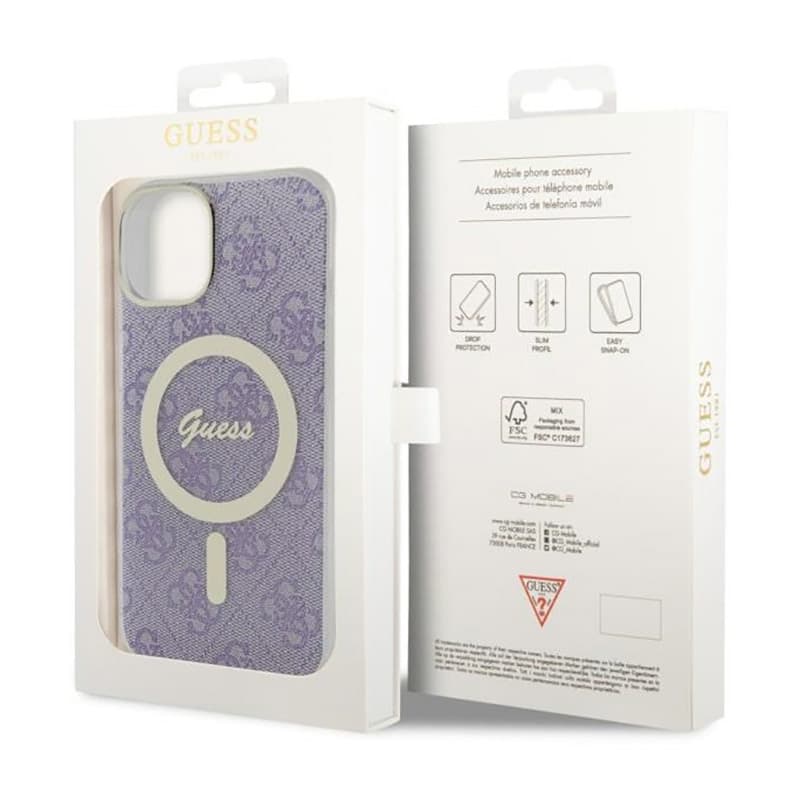 Guess 4G MagSafe - Case for iPhone 14 (Purple) 8