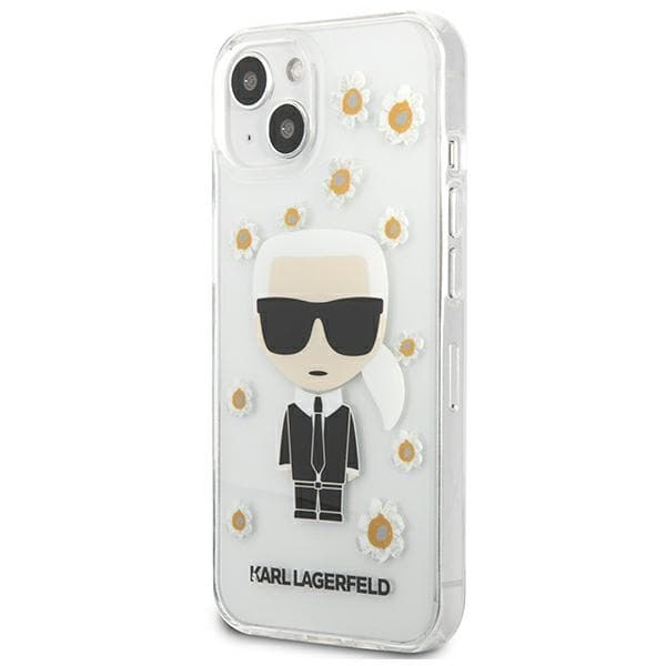 Karl Lagerfeld Iconic Karl Flower - Case for iPhone 13 Mini (Clear) 2