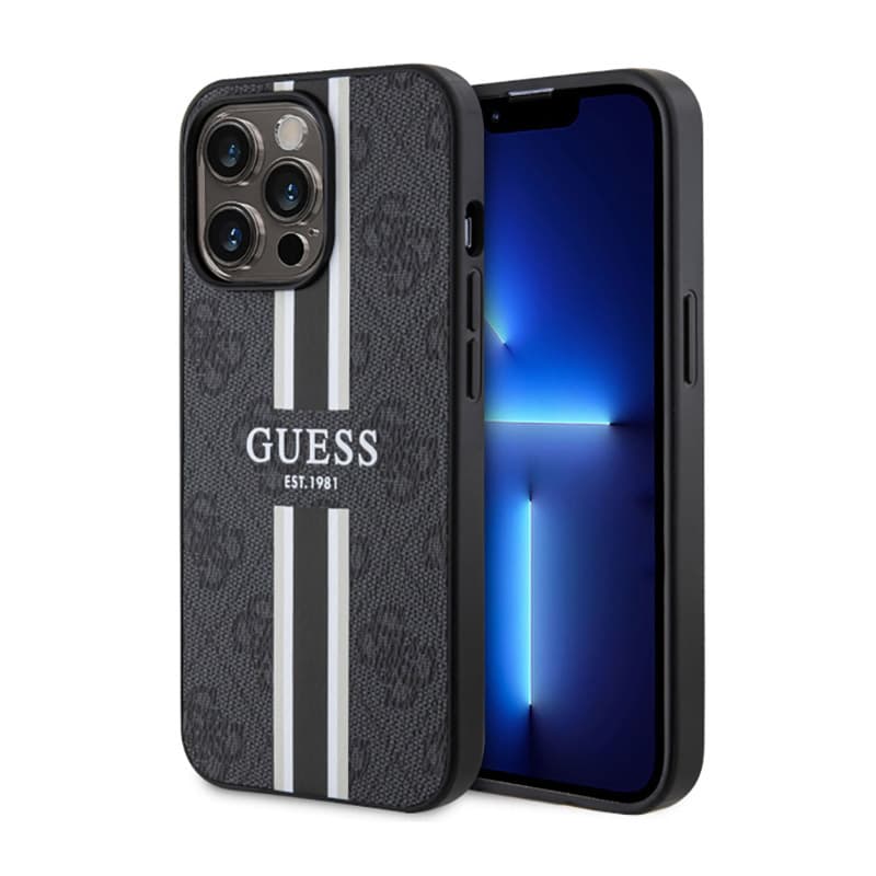 Guess 4G Printed Stripes MagSafe - Case for iPhone 13 Pro (Black) 1