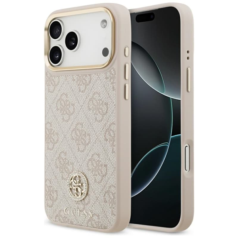 Guess 4G Strass Logo MagSafe - Case iPhone 17 Pro Max (Pink)