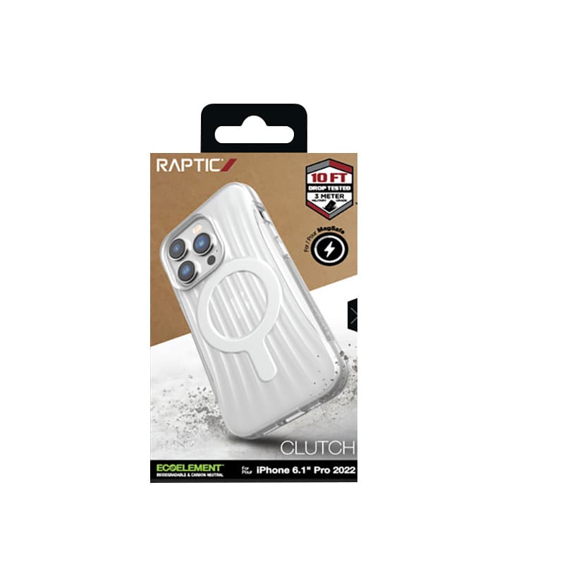 X-Doria Raptic Clutch MagSafe - Biodegradable case for iPhone 14 Pro (Drop-Tested 3m) (Clear) 8