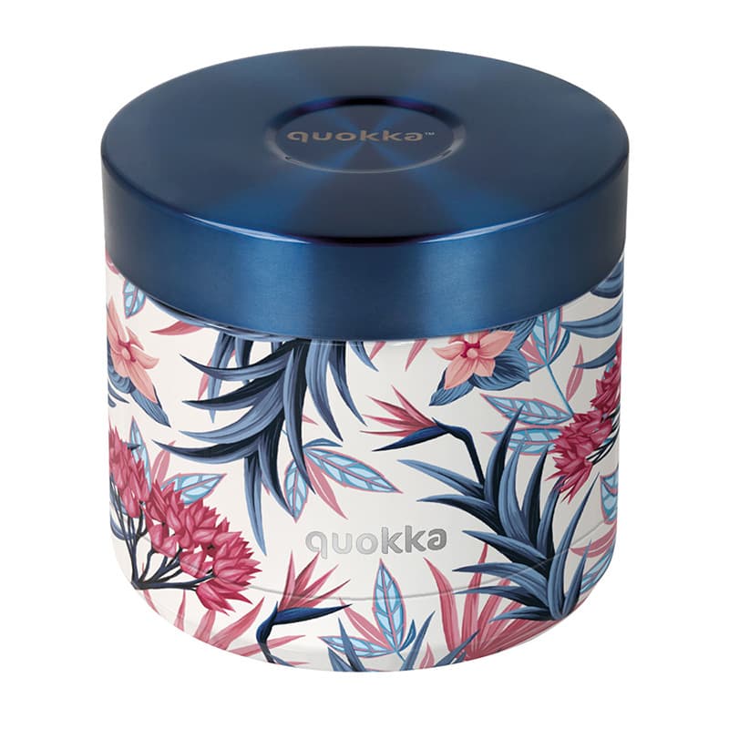 Quokka Whim Food Jar - Thermal Lunchbox / Lunch Thermos 600 ml (Blue Garden) 1