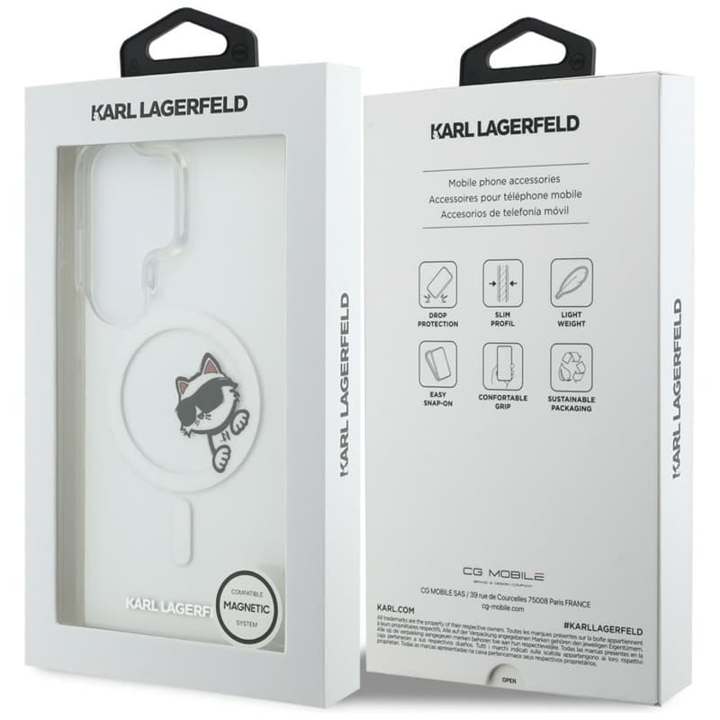 Karl Lagerfeld IML Peekaboo Choupette MagSafe - Samsung Galaxy S26 Ultra Case (Clear) 8