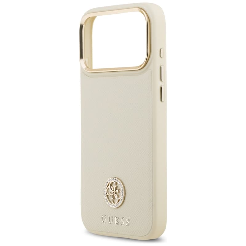Guess Grained Strass Logo MagSafe - Case iPhone 17 Pro Max (beige) 6