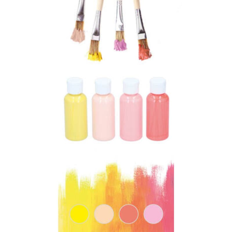 Artico - Set of acrylic pastel paints 80 ml 4 colours (Set 1) 2
