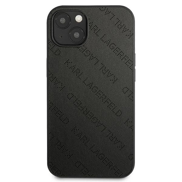 Karl Lagerfeld Perforated Allover - Cover for iPhone 13 mini (Black) 3