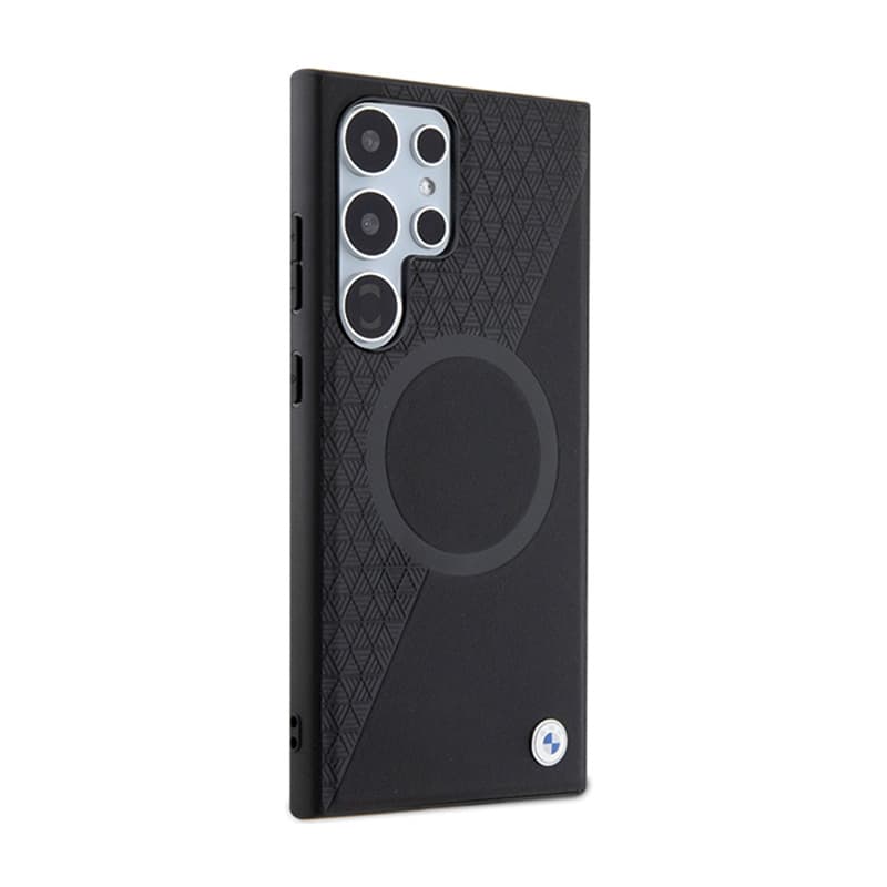 BMW Leather Half Textured & Circle MagSafe - Case for Samsung Galaxy S24 Ultra (black) 4