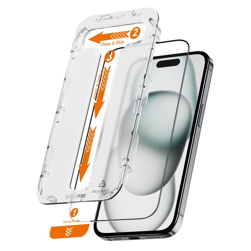 Crong EasyShield 2-Pack - Tempered Glass iPhone 16 Plus / iPhone 15 Plus (2 pieces)
