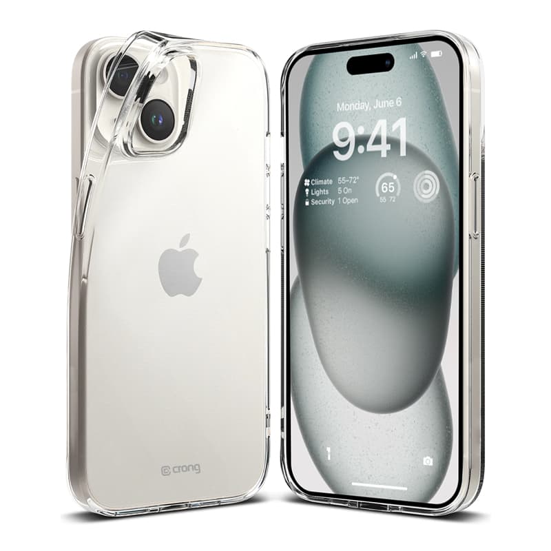 Crong Crystal Slim Cover - iPhone 15 Case (Clear)
