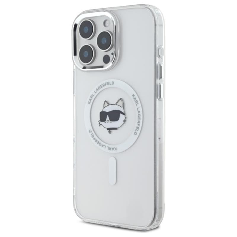 Karl Lagerfeld IML Metal Choupette Head MagSafe - Case for iPhone 16 Pro Max (white) 2