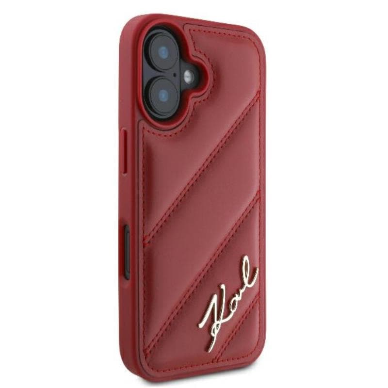 Karl Lagerfeld Quilted Signature - Case for iPhone 16 (red) 4