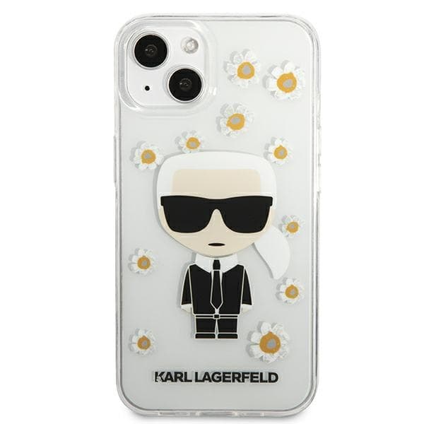 Karl Lagerfeld Iconic Karl Flower - Case for iPhone 13 Mini (Clear) 3