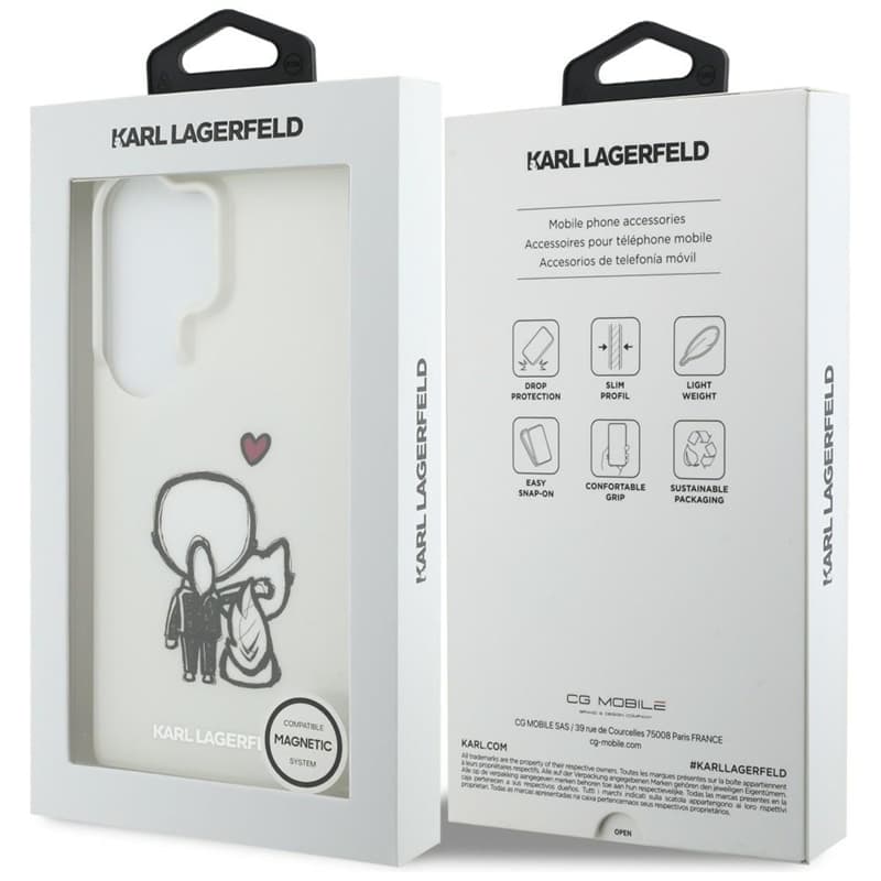Karl Lagerfeld IML Karl & Choupette MagSafe - Samsung Galaxy S26 Ultra Case (Clear) 8