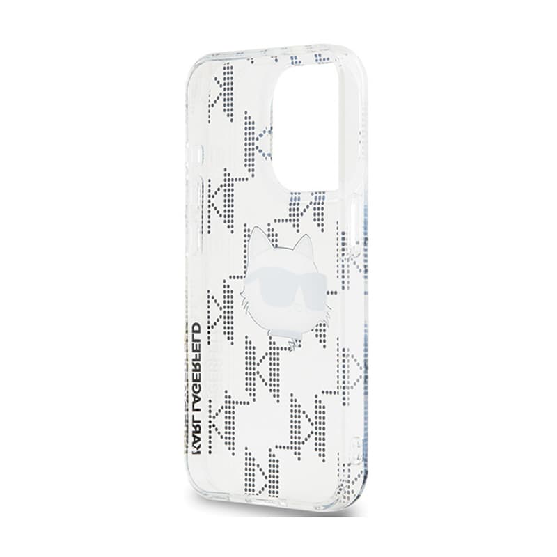Karl Lagerfeld IML Choupette Head & Monogram - iPhone 15 Pro Max Case (Transparent) 7