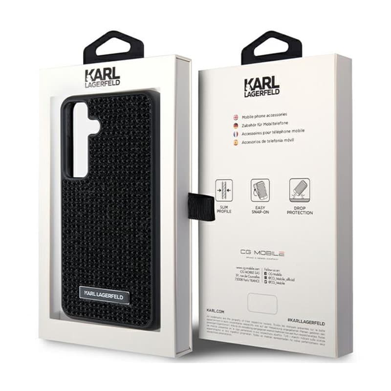 Karl Lagerfeld Rhinestone Metal Logo - Case for Samsung Galaxy S24+ (black) 8
