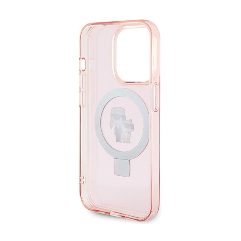 Karl Lagerfeld Ring Stand Karl & Choupette MagSafe - iPhone 15 Pro Case (pink) 6
