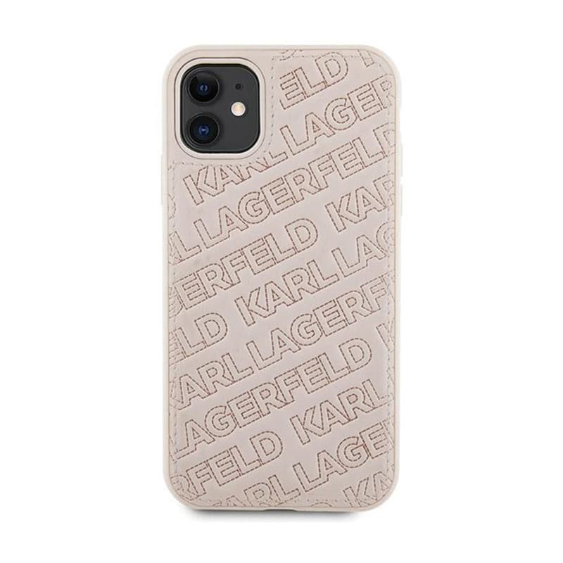 Karl Lagerfeld Quilted K Pattern - iPhone 11 Case (Pink) 3