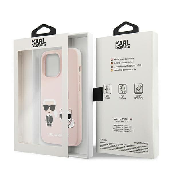 Karl Lagerfeld Slilicone Karl & Choupette Magsafe - Case for iPhone 13 (Pink) 7