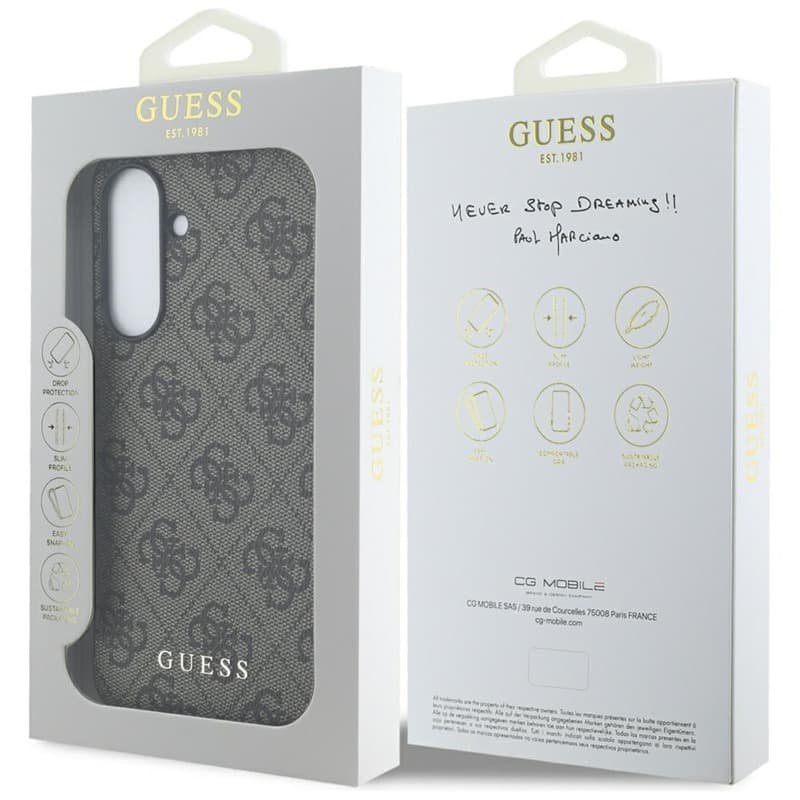 Guess 4G Metal Gold Logo - Case for Samsung Galaxy A36 5G (brown) 7