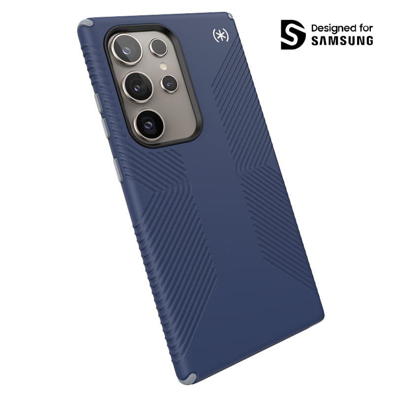 Speck Presidio2 Grip - Samsung Galaxy S24 Ultra Case (Coastal Blue / Dust Gray)