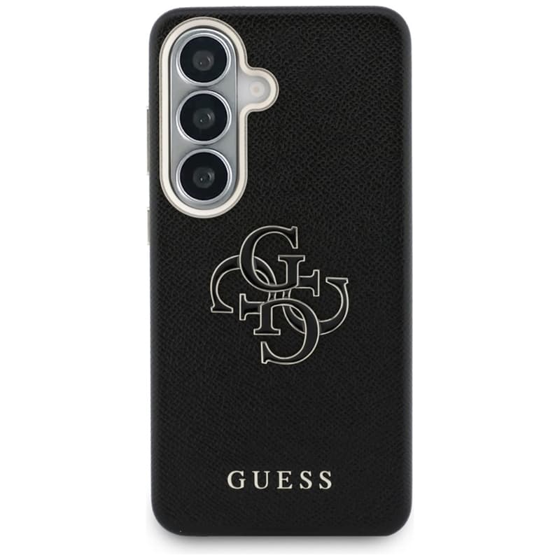 Guess Grained Big 4G Metal Logo - Samsung Galaxy S26 Case (Black) 3