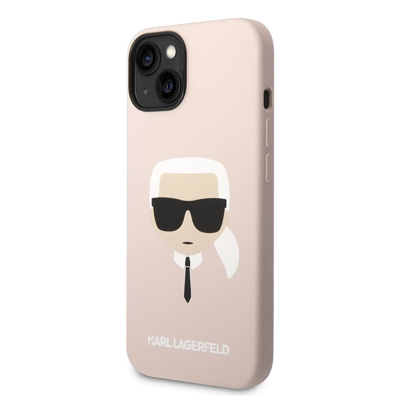 Karl Lagerfeld Silicone Ikonik Karl's Head MagSafe - Case for iPhone 14 Plus (Pink) 1